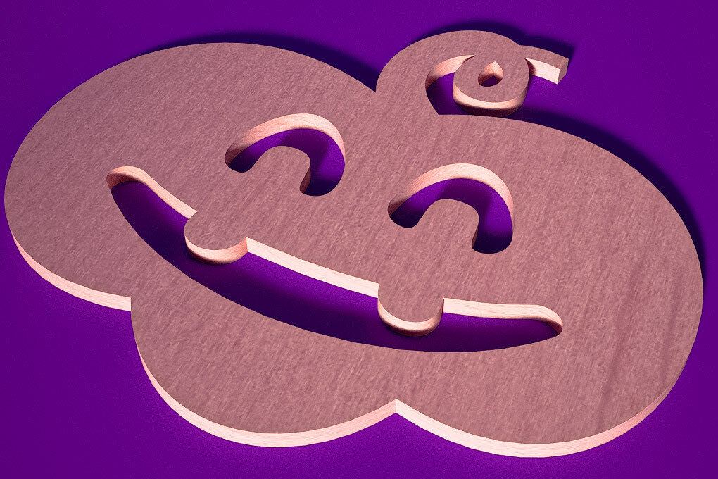 Intra απο ξύλο plywood  Χρώμα wenge 3mm-4mm πάχος - Σουβέρ για Halloween Δίασταση 15x15 cm INTRAFABR-21847274