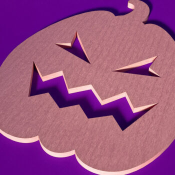 Intra απο ξύλο plywood  Χρώμα wenge 3mm-4mm πάχος - Σουβέρ για Halloween Δίασταση 15x15 cm INTRAFABR-23386179 - Image 1