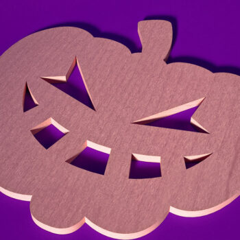 Intra απο ξύλο plywood  Χρώμα wenge 3mm-4mm πάχος - Σουβέρ για Halloween Δίασταση 15x15 cm INTRAFABR-23386719 - Image 1