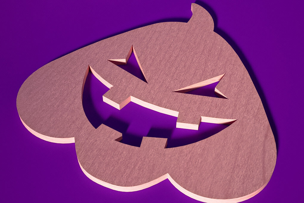 Intra απο ξύλο plywood  Χρώμα wenge 3mm-4mm πάχος - Σουβέρ για Halloween Δίασταση 15x15 cm INTRAFABR-21766424