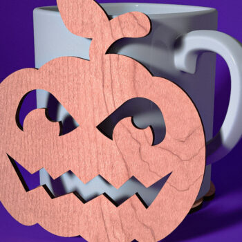 Intra απο ξύλο plywood  Χρώμα wenge 3mm-4mm πάχος - Σουβέρ Halloween | Λέιζερ Δίασταση 15x15 cm INTRAFABR-21848904 - Image 1