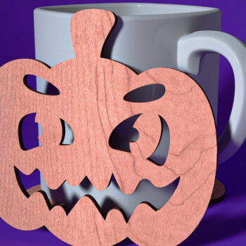 Intra απο ξύλο plywood Χρώμα wenge 3mm-4mm πάχος - Σουβέρ Halloween | Λέιζερ Δίασταση 15x15 cm INTRAFABR-22993862 - Image 1