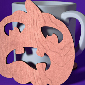 Intra απο ξύλο plywood Χρώμα wenge 3mm-4mm πάχος - Σουβέρ Halloween | Λέιζερ Δίασταση 15x15 cm INTRAFABR-23620381 - Image 1