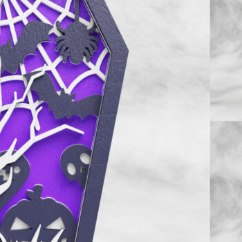 Intra απο ξύλο plywood Χρώμα wenge 3mm-4mm πάχος - Halloween Coffin 3D || ΔΕΜΑ || Δίασταση 40x50 cm INTRAFABR-23627386 - Image 5