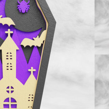 Intra απο ξύλο plywood Χρώμα wenge 3mm-4mm πάχος - Halloween Coffin 3D || ΔΕΜΑ || Δίασταση 40x50 cm INTRAFABR-23627386 - Image 6