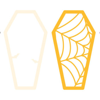 Intra απο ξύλο plywood Χρώμα wenge 3mm-4mm πάχος - Halloween Coffin 3D Δίασταση 15x15 cm INTRAFABR-23623679 - Image 2