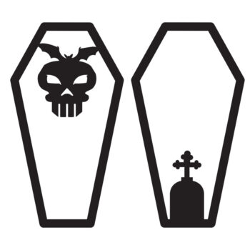 Intra απο ξύλο plywood Χρώμα wenge 3mm-4mm πάχος - Halloween Coffin 3D Δίασταση 15x15 cm INTRAFABR-23625956 - Image 2