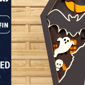 Intra απο ξύλο plywood Χρώμα wenge 3mm-4mm πάχος - Πακέτο χάρτινο κομμένο 3D Halloween Coffin Δίασταση 1500x1500 cm INTRAFABR-23130149 - Image 5