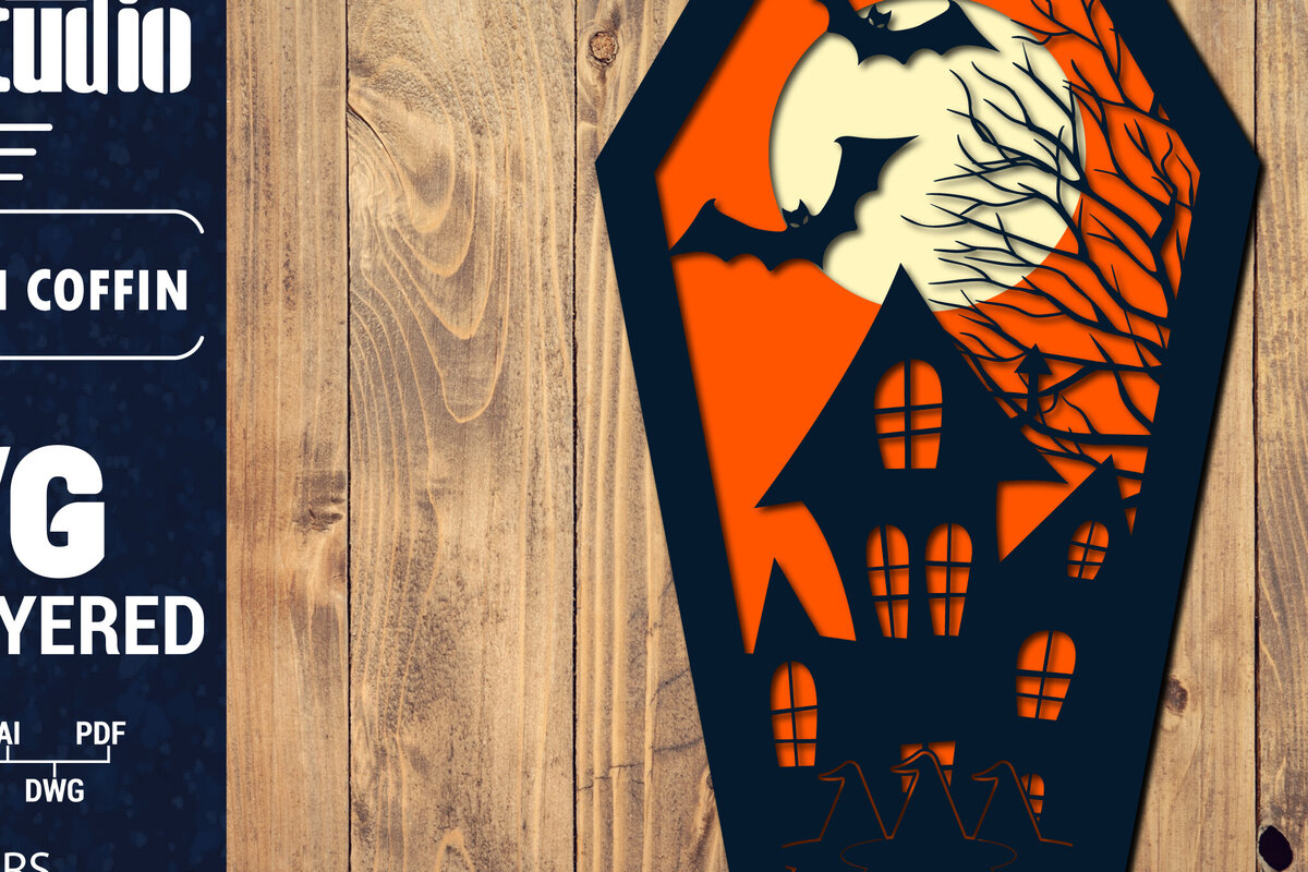 Intra απο ξύλο plywood  Χρώμα wenge 3mm-4mm πάχος - Halloween Coffin 3D Paper Δίασταση 1500x1500 cm INTRAFABR-23186833