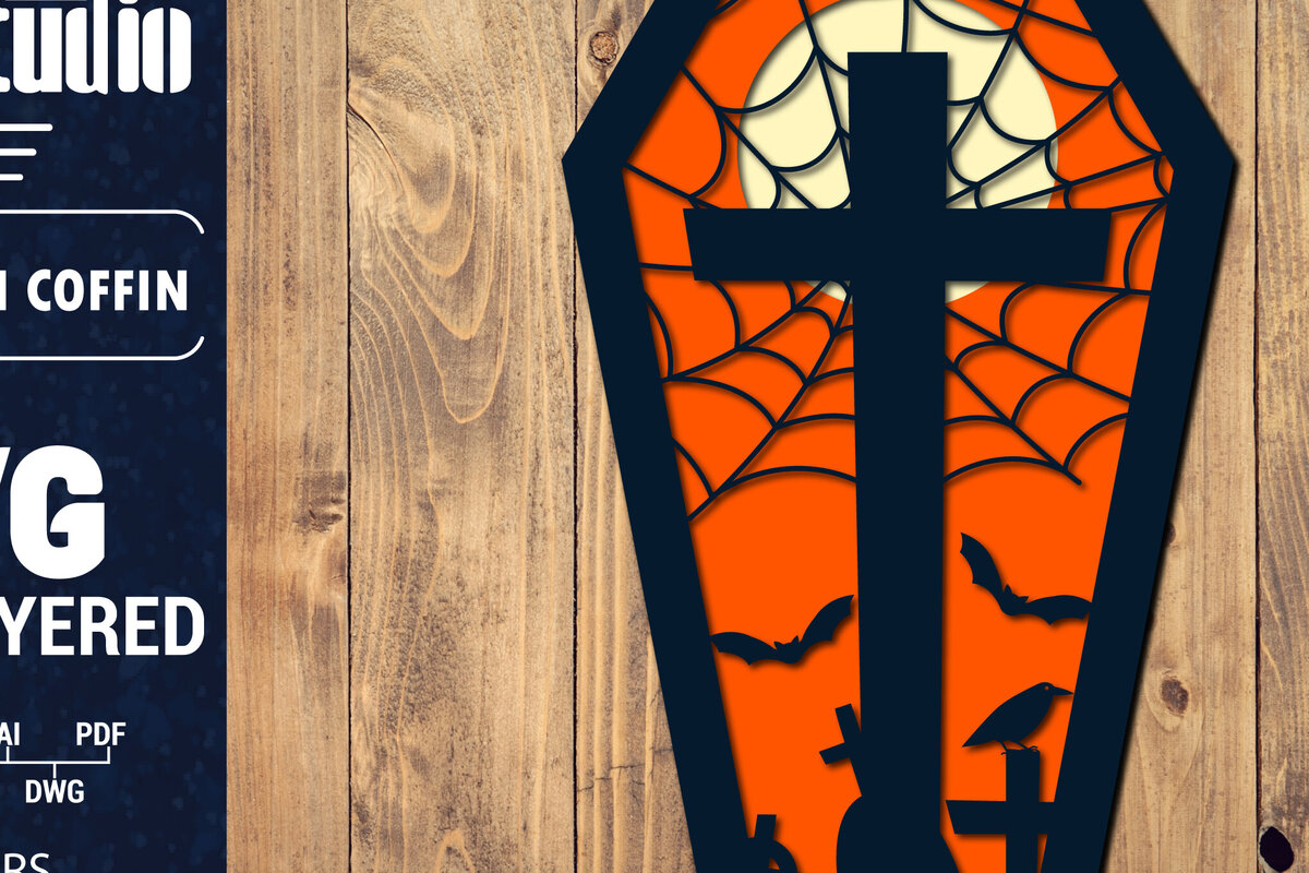 Intra απο ξύλο plywood  Χρώμα wenge 3mm-4mm πάχος - Halloween Coffin 3D Paper Δίασταση 1500x1500 cm INTRAFABR-16520939