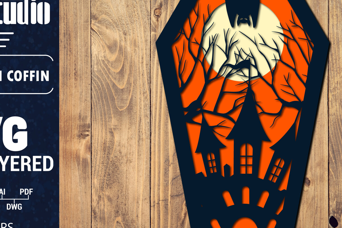 Intra απο ξύλο plywood  Χρώμα wenge 3mm-4mm πάχος - Halloween Coffin 3D Paper Δίασταση 1500x1500 cm INTRAFABR-16520431