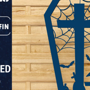 Intra απο ξύλο plywood  Χρώμα wenge 3mm-4mm πάχος - Halloween Coffin 3D Paper C Δίασταση 1500x1500 cm INTRAFABR-21985801