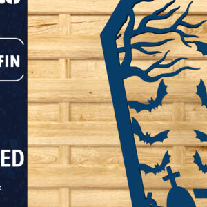 Intra απο ξύλο plywood  Χρώμα wenge 3mm-4mm πάχος - Halloween Coffin 3D Paper C Δίασταση 1500x1500 cm INTRAFABR-21988266