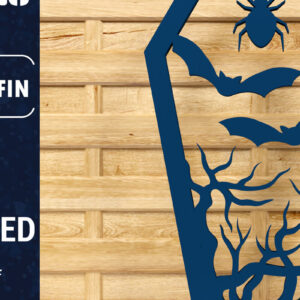 Intra απο ξύλο plywood  Χρώμα wenge 3mm-4mm πάχος - Halloween Coffin 3D Paper C Δίασταση 1500x1500 cm INTRAFABR-21985429