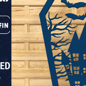 Intra απο ξύλο plywood  Χρώμα wenge 3mm-4mm πάχος - Halloween Coffin 3D Paper C Δίασταση 1500x1500 cm INTRAFABR-116916524