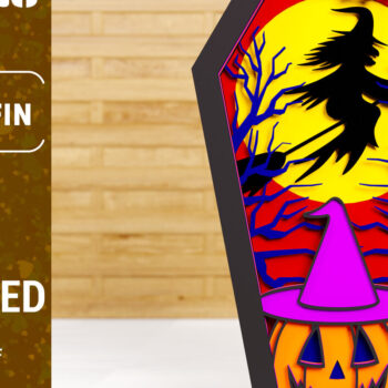 Intra απο ξύλο plywood  Χρώμα wenge 3mm-4mm πάχος - Halloween Coffin 3D Paper C Δίασταση 1500x1500 cm INTRAFABR-122881941 - Image 1