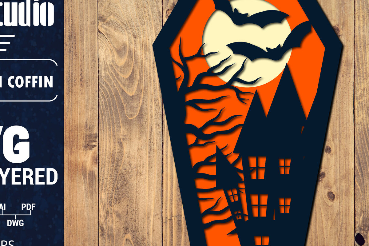 Intra απο ξύλο plywood  Χρώμα wenge 3mm-4mm πάχος - Halloween Coffin 3D Paper Δίασταση 1500x1500 cm INTRAFABR-40159678