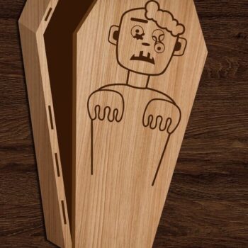 Intra απο ξύλο plywood  Χρώμα wenge 3mm-4mm πάχος - Κουτιά δώρου Halloween Coffin Δίασταση 15x15 cm INTRAFABR-36823148 - Image 4