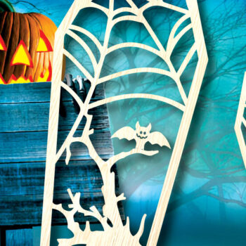 Intra απο ξύλο plywood  Χρώμα wenge 3mm-4mm πάχος - Δέσμη στολίδι αποκριάτικων φέρετρων Δίασταση 6x6 cm INTRAFABR-63610501 - Image 4