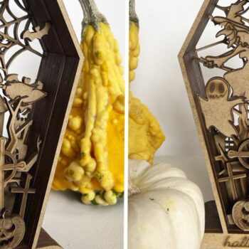 Intra απο ξύλο plywood  Χρώμα wenge 3mm-4mm πάχος - HALLOWEEN COFFIN Ξύλινο ντεκόρ Δίασταση 3x12 cm INTRAFABR-63610454 - Image 4