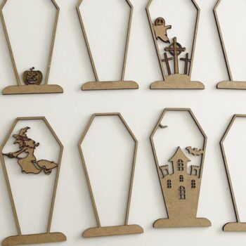 Intra απο ξύλο plywood  Χρώμα wenge 3mm-4mm πάχος - HALLOWEEN COFFIN Ξύλινο ντεκόρ Δίασταση 3x12 cm INTRAFABR-63610454 - Image 6