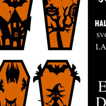 Intra απο ξύλο plywood  Χρώμα wenge 3mm-4mm πάχος - Πακέτο Halloween Coffins Metal Laser Δίασταση 40x50 cm INTRAFABR-31023381 - Image 1