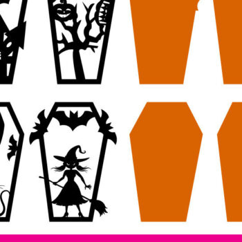 Intra απο ξύλο plywood  Χρώμα wenge 3mm-4mm πάχος - Πακέτο Halloween Coffins Metal Laser Δίασταση 40x50 cm INTRAFABR-31023381 - Image 2