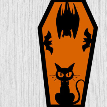 Intra απο ξύλο plywood  Χρώμα wenge 3mm-4mm πάχος - Πακέτο Halloween Coffins Metal Laser Δίασταση 40x50 cm INTRAFABR-31023381 - Image 7