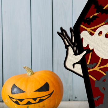 Intra απο ξύλο plywood  Χρώμα wenge 3mm-4mm πάχος - Πρότυπο κοπής πολλών επιπέδων αποκριάτικων φέρετρων Δίασταση 8x13 cm INTRAFABR-19044864 - Image 3