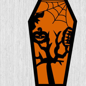 Intra απο ξύλο plywood  Χρώμα wenge 3mm-4mm πάχος - Halloween Coffins Τέχνη τοίχου Δίασταση 40x50 cm INTRAFABR-34810057