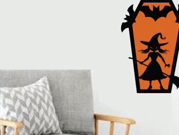 Intra απο ξύλο plywood  Χρώμα wenge 3mm-4mm πάχος - Halloween Coffins Τέχνη τοίχου Δίασταση 40x50 cm INTRAFABR-120466158 - Image 2