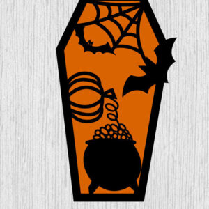 Intra απο ξύλο plywood  Χρώμα wenge 3mm-4mm πάχος - Halloween Coffins Τέχνη τοίχου Δίασταση 40x50 cm INTRAFABR-120466195