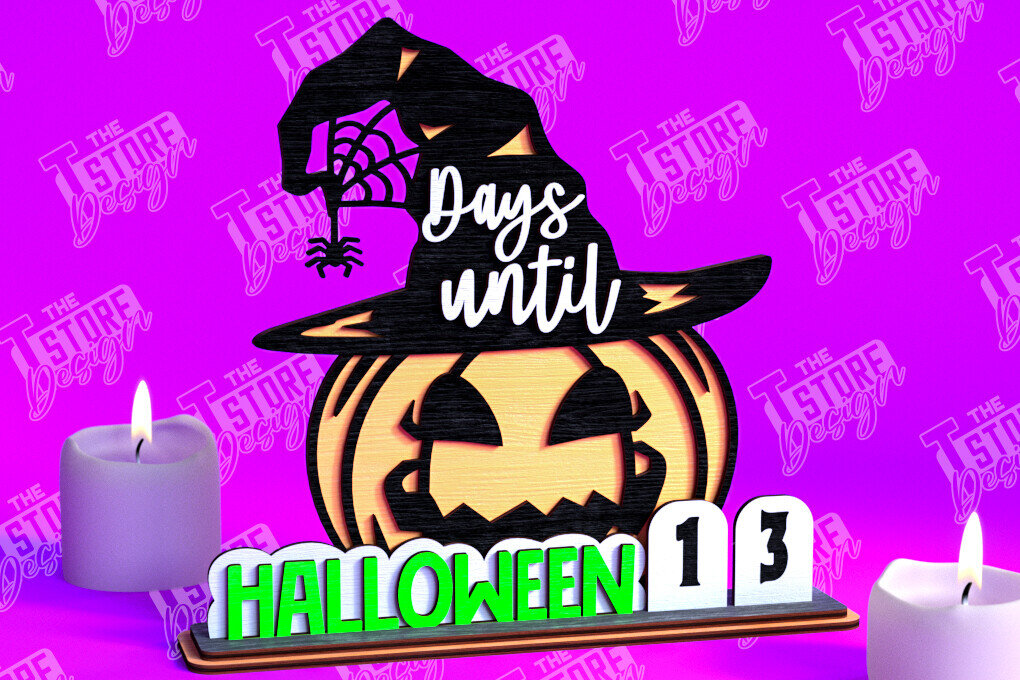 Intra απο ξύλο plywood  Χρώμα wenge 3mm-4mm πάχος - Πρότυπο ημερολογίου αντίστροφης μέτρησης αποκριών Δίασταση 15x15 cm INTRAFABR-28801028