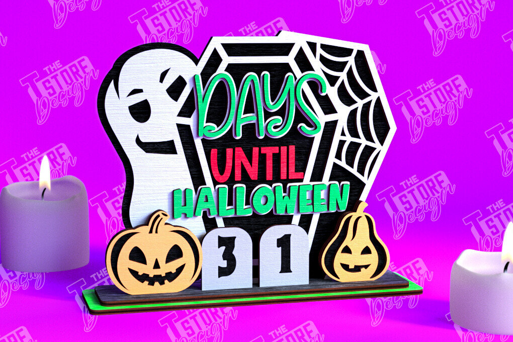 Intra απο ξύλο plywood  Χρώμα wenge 3mm-4mm πάχος - Πρότυπο ημερολογίου αντίστροφης μέτρησης αποκριών Δίασταση 15x15 cm INTRAFABR-21792752