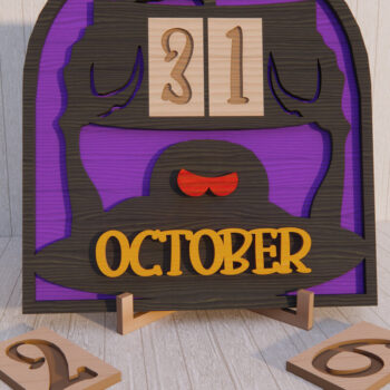 Intra απο ξύλο plywood  Χρώμα wenge 3mm-4mm πάχος - Αποαντίστροφης μέτρησης για το Halloween Δίασταση 15x15 cm INTRAFABR-25192148 - Image 1