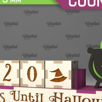 Intra απο ξύλο plywood  Χρώμα wenge 3mm-4mm πάχος - λέιζερ αντίστροφης μέτρησης για το Halloween Δίασταση 15x15 cm INTRAFABR-15456847 - Image 1