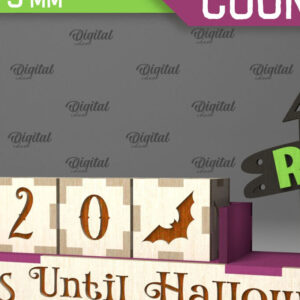 Intra απο ξύλο plywood  Χρώμα wenge 3mm-4mm πάχος - λέιζερ αντίστροφης μέτρησης για το Halloween Δίασταση 15x15 cm INTRAFABR-37569699