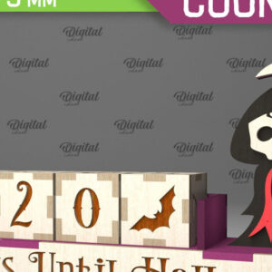 Intra απο ξύλο plywood  Χρώμα wenge 3mm-4mm πάχος - λέιζερ αντίστροφης μέτρησης για το Halloween Δίασταση 15x15 cm INTRAFABR-82458281