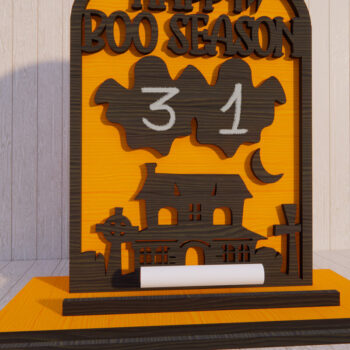 Intra απο ξύλο plywood  Χρώμα wenge 3mm-4mm πάχος - Αποαντίστροφης μέτρησης για το Halloween Δίασταση 15x15 cm INTRAFABR-17406662 - Image 1