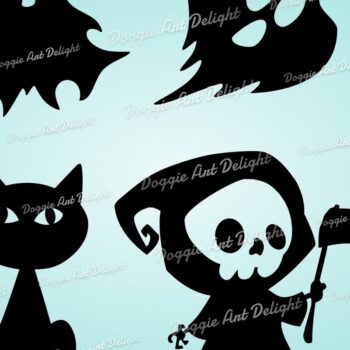 Intra απο ξύλο plywood 3mm-4mm πάχος - Πακέτο Halloween Cricut  Δίασταση 15x15 cm INTRAFABR-79743008 - Image 1
