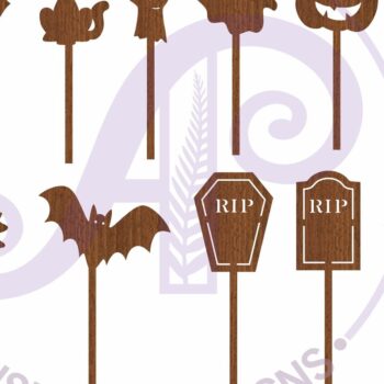 Intra απο ξύλο plywood  Χρώμα wenge 3mm-4mm πάχος - Αποκριάτικες κάλπες Cupcake, 13 σχέδια Δίασταση 15x15 cm INTRAFABR-17405936 - Image 2