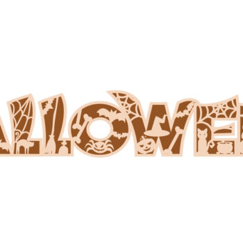 Intra απο ξύλο plywood 3mm-4mm πάχος - HALLOWEEN, Πρότυπο αποκοπής,  με λέιζερ Δίασταση 24x4 cm INTRAFABR-77842795 - Image 9