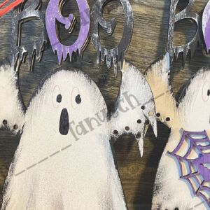 Intra απο ξύλο plywood  Χρώμα wenge 3mm-4mm πάχος - Halloween Cute Ghost Laser Δίασταση 6x6 cm INTRAFABR-10097644