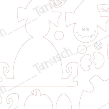 Intra απο ξύλο plywood  Χρώμα wenge 3mm-4mm πάχος - Halloween Cute Witch Laser Δίασταση 6x6 cm INTRAFABR-10029218 - Image 3