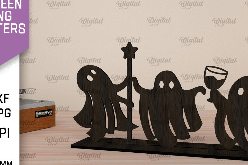 Intra απο ξύλο plywood  Χρώμα wenge 3mm-4mm πάχος - Χορευτικοί χαρακτήρες αποκριών με λέιζερ Δίασταση 15x15 cm INTRAFABR-9596773