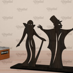 Intra απο ξύλο plywood  Χρώμα wenge 3mm-4mm πάχος - Χορευτικοί χαρακτήρες αποκριών με λέιζερ Δίασταση 15x15 cm INTRAFABR-9574819