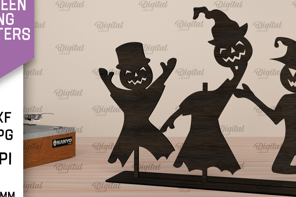 Intra απο ξύλο plywood  Χρώμα wenge 3mm-4mm πάχος - Χορευτικοί χαρακτήρες αποκριών με λέιζερ Δίασταση 15x15 cm INTRAFABR-93082880