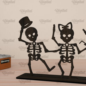 Intra απο ξύλο plywood  Χρώμα wenge 3mm-4mm πάχος - Χορευτικοί χαρακτήρες αποκριών με λέιζερ Δίασταση 15x15 cm INTRAFABR-93081737