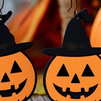 Intra απο ξύλο plywood  Χρώμα wenge 3mm-4mm πάχος - Πακέτο για Halloween Dangle Earring Δίασταση 3x3 cm INTRAFABR-111758458 - Image 4