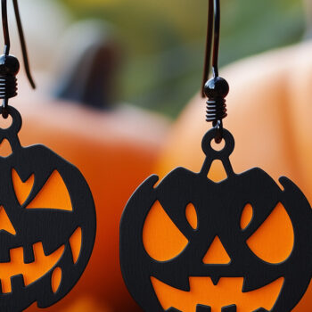 Intra απο ξύλο plywood Χρώμα wenge 3mm-4mm πάχος - αποκοπής για Halloween Dangle Earring Δίασταση 3x3 cm INTRAFABR-117195187 - Image 1
